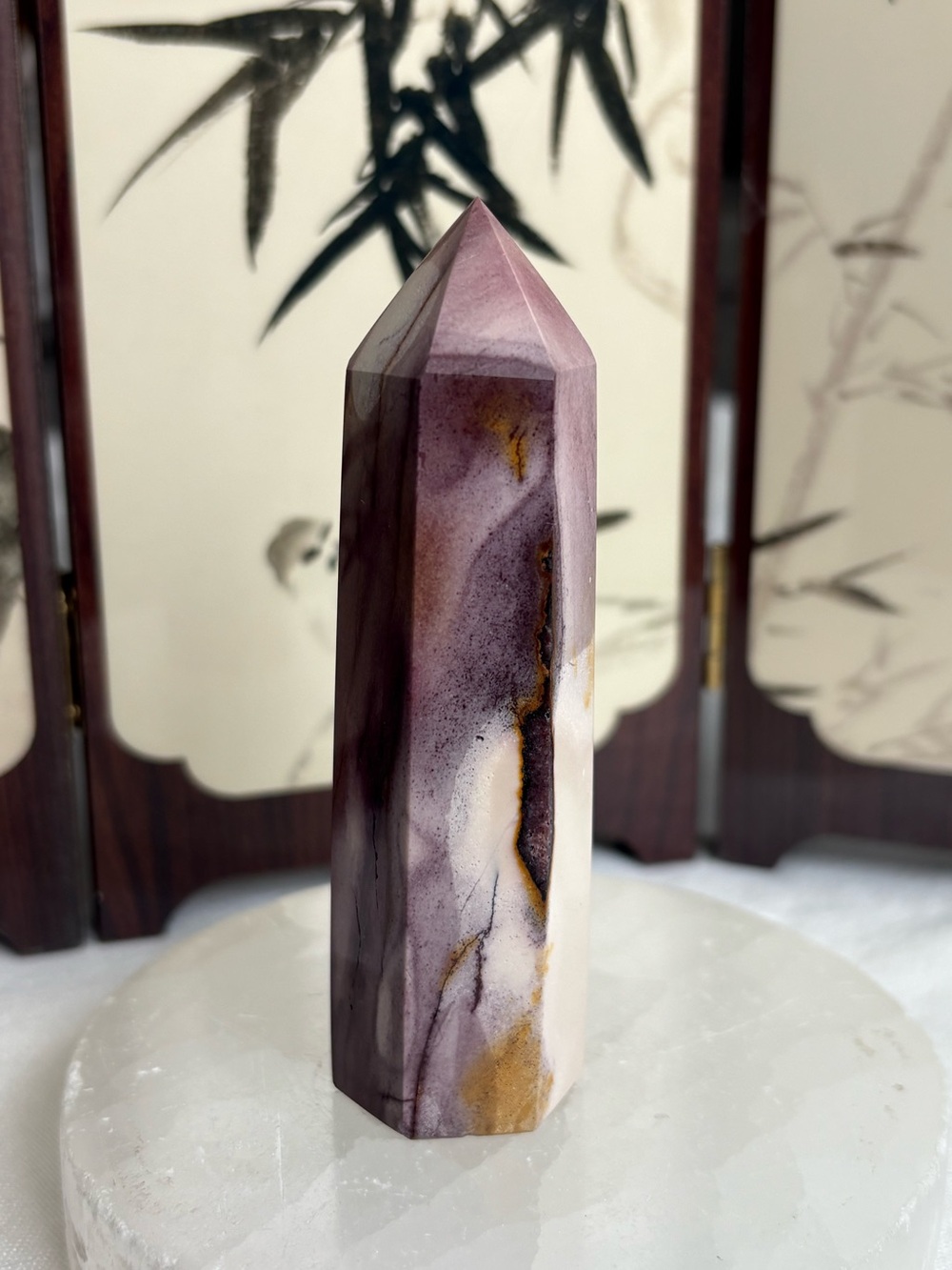 Purple mookaite tower
